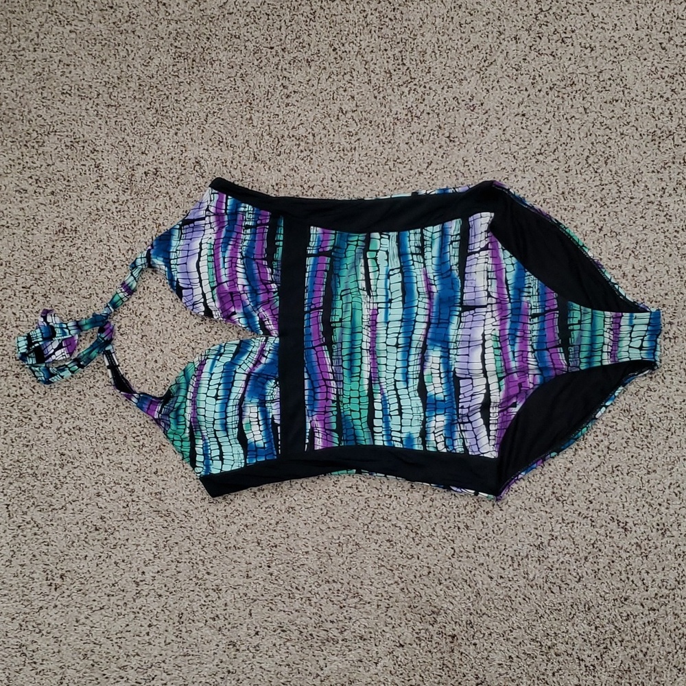 Like New Your Best Look Printed Slimming Power Mesh One Piece Swimsuit